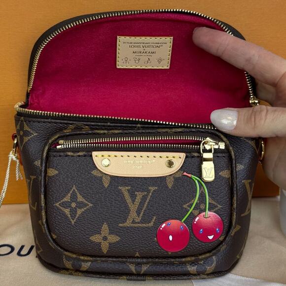 LOUIS VUITTON MURAKAMI Mini Bumbag NWT Bum Bag M13449 2025 Cherry Cerises Box - Picture 5 of 13